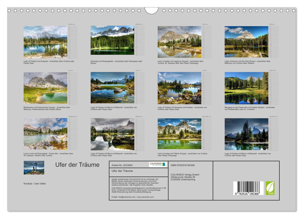 Ufer der Träume (CALVENDO Wandkalender 2026)