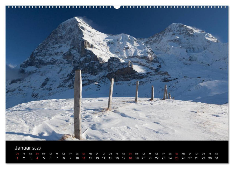 Momente der Sehnsucht: Schweizer Bergwelten (CALVENDO Premium Wandkalender 2026)