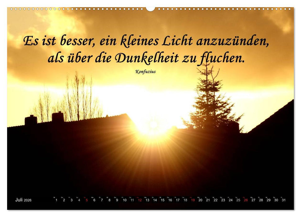 Weisheiten, Zitate und Sprüche - Ein Jahr voller Gedanken 2026 AT Version (CALVENDO Premium Wandkalender 2026)