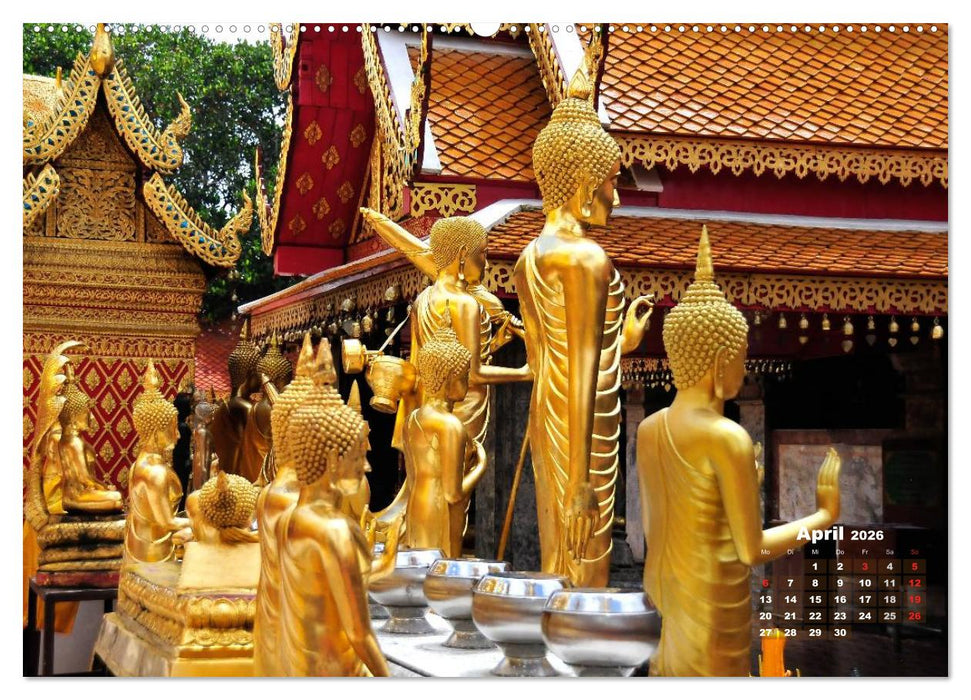 Thailands Buddhas (CALVENDO Premium Wandkalender 2026)