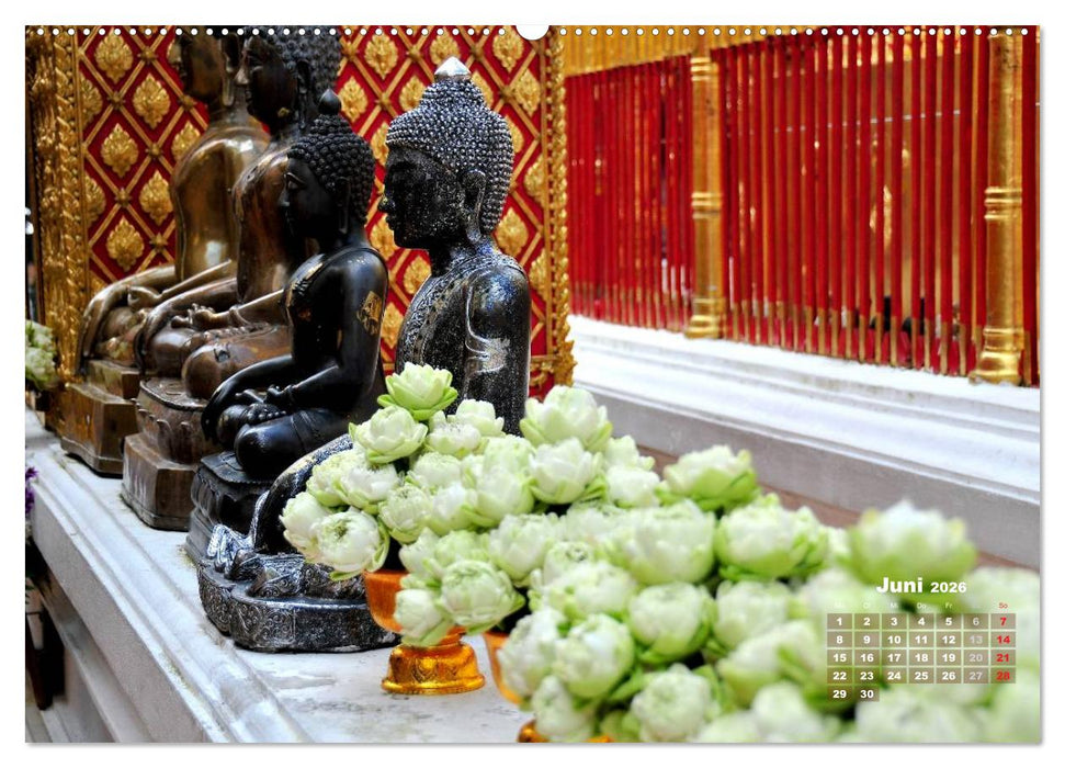 Thailands Buddhas (CALVENDO Premium Wandkalender 2026)