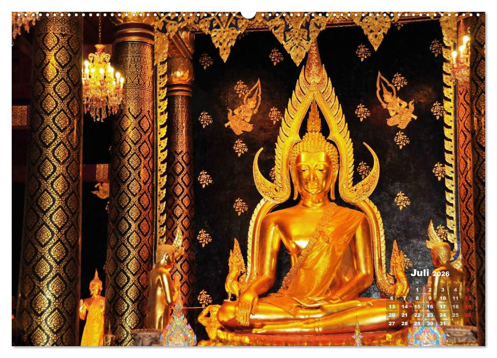 Thailands Buddhas (CALVENDO Premium Wandkalender 2026)