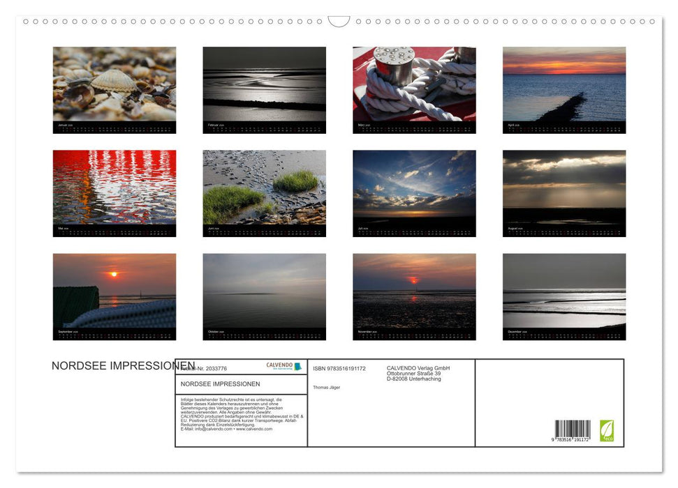 NORDSEE IMPRESSIONEN (CALVENDO Wandkalender 2026)