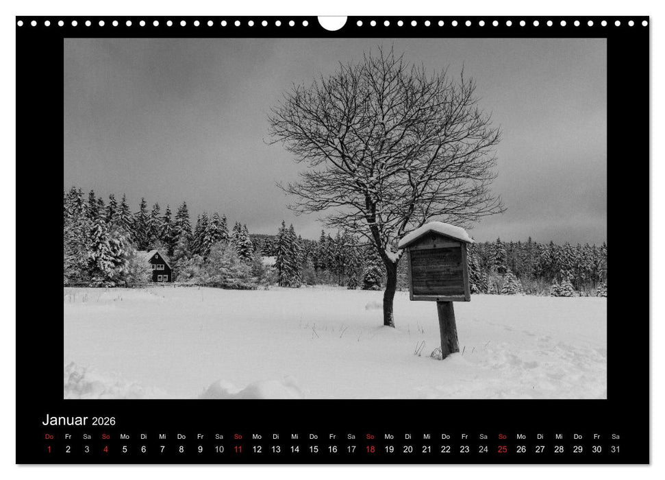 Harz-Bilder in monochrome (CALVENDO Wandkalender 2026)