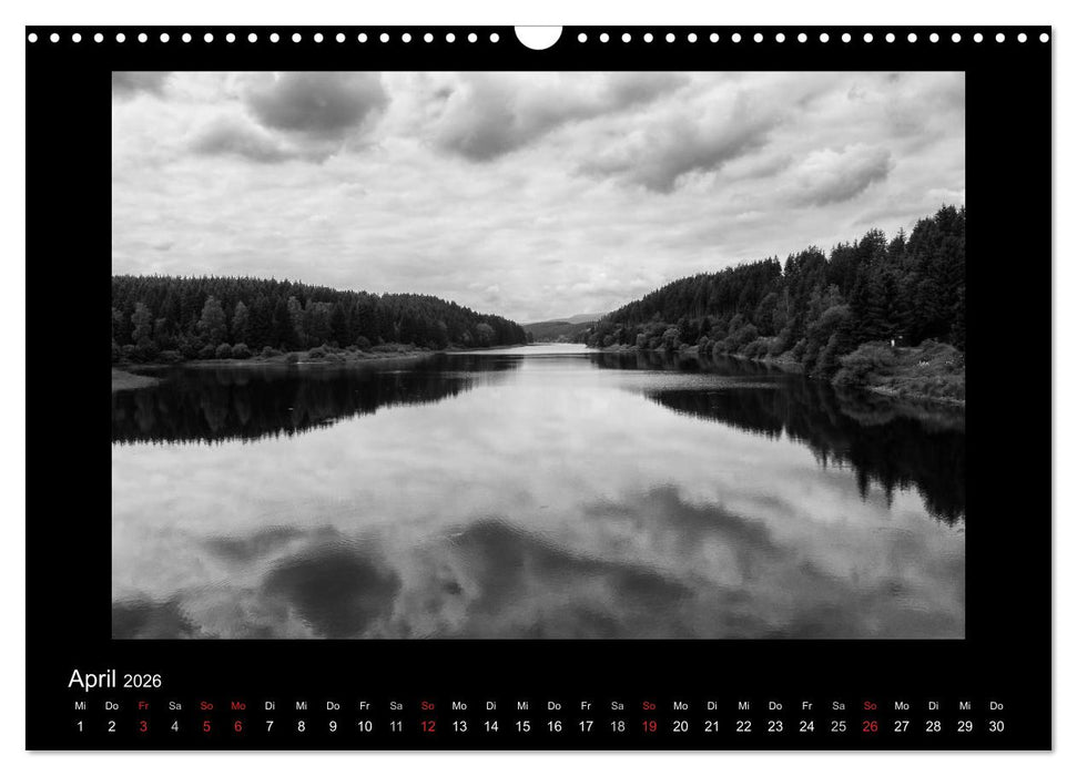 Harz-Bilder in monochrome (CALVENDO Wandkalender 2026)