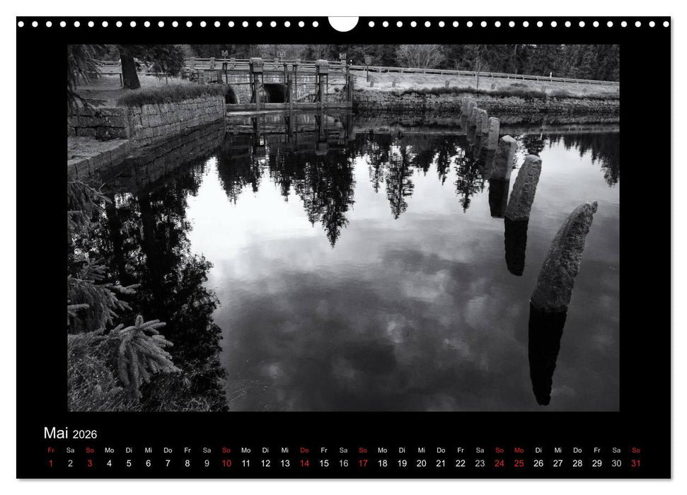 Harz-Bilder in monochrome (CALVENDO Wandkalender 2026)