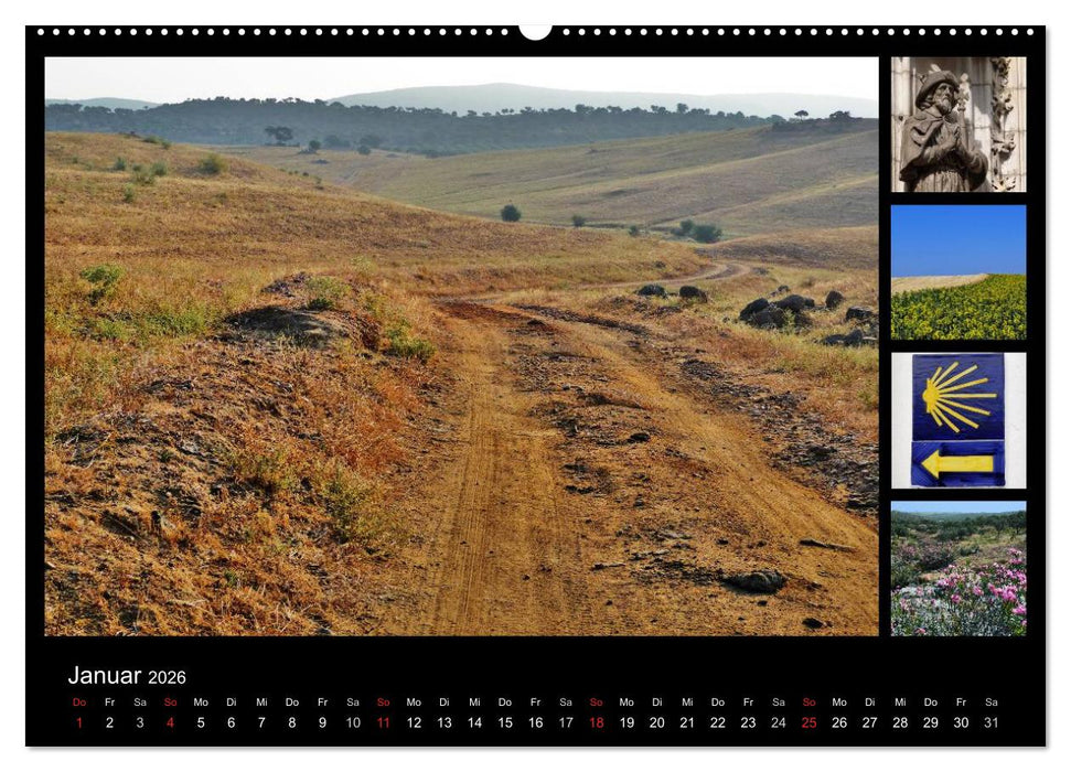 Via de la Plata - auf dem Jakobsweg von Sevilla nach Santiago (CALVENDO Premium Wandkalender 2026)