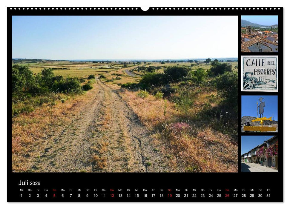 Via de la Plata - auf dem Jakobsweg von Sevilla nach Santiago (CALVENDO Premium Wandkalender 2026)