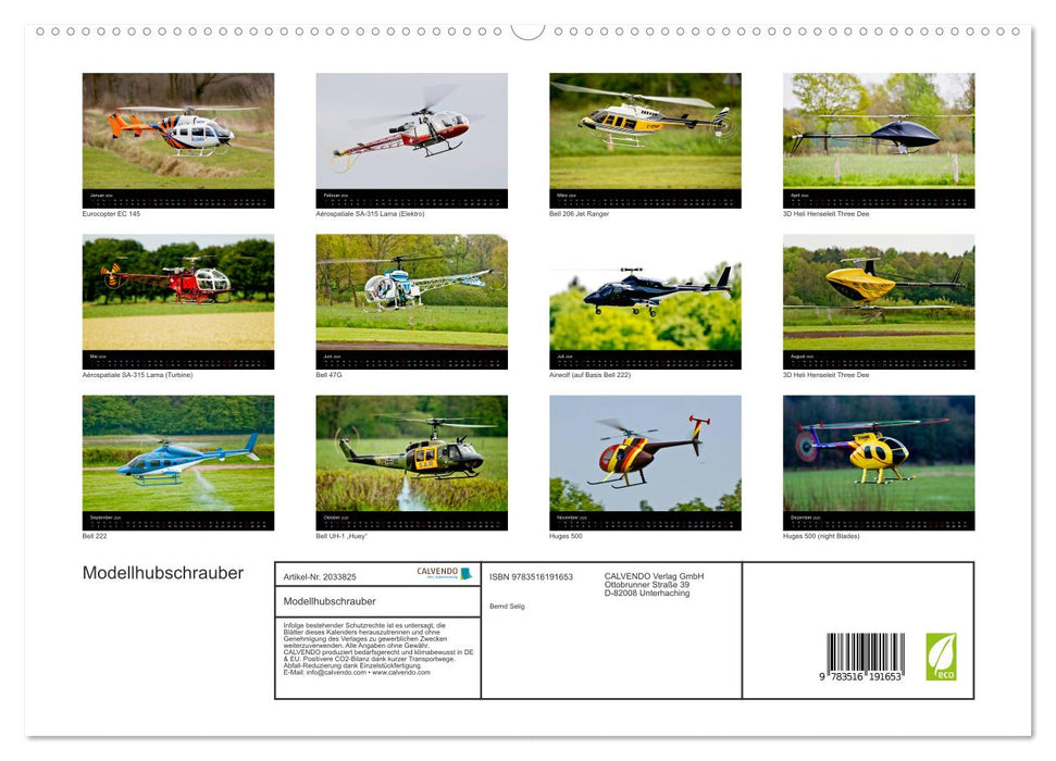 Modellhubschrauber (CALVENDO Premium Wandkalender 2026)