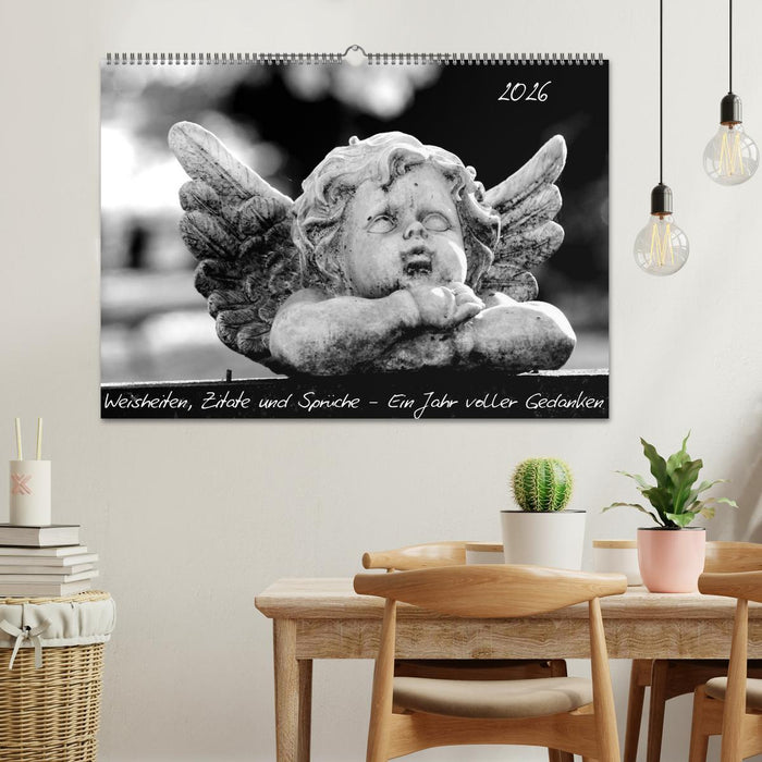 Weisheiten, Zitate und Sprüche - Ein Jahr voller Gedanken 2026 AT Version (CALVENDO Wandkalender 2026)