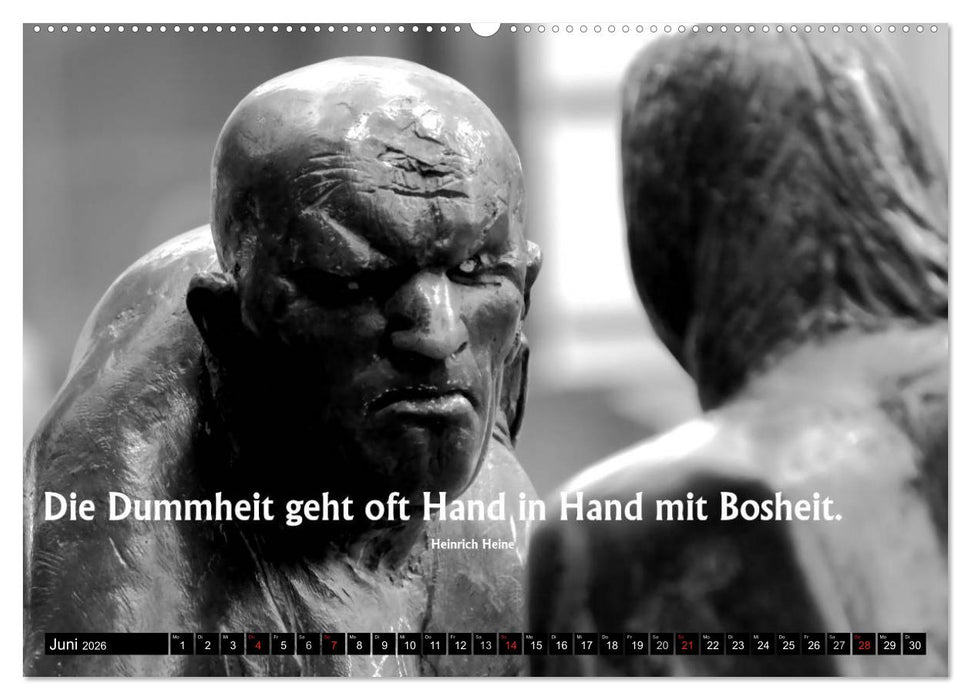 Weisheiten, Zitate und Sprüche - Ein Jahr voller Gedanken 2026 AT Version (CALVENDO Wandkalender 2026)