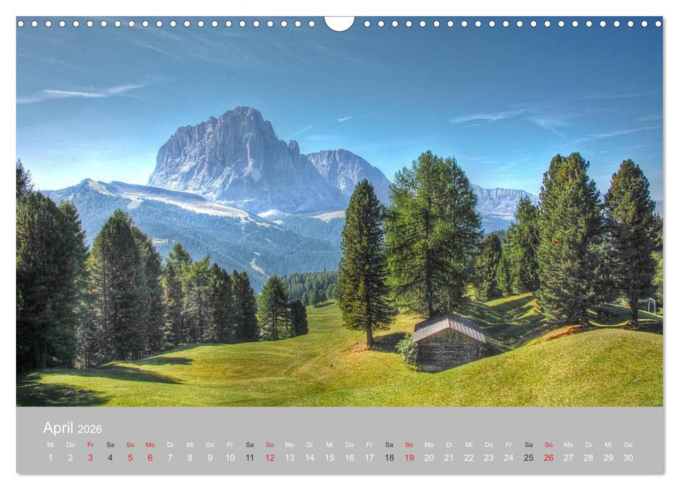Giganten der Dolomiten - Die Dreitausender (CALVENDO Wandkalender 2026)