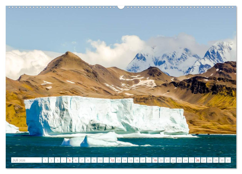 Antarktis - Das Reich der Pinguine (CALVENDO Premium Wandkalender 2026)
