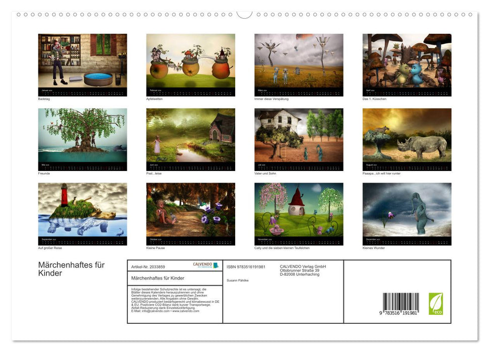 Märchenhaftes für Kinder (CALVENDO Premium Wandkalender 2026)