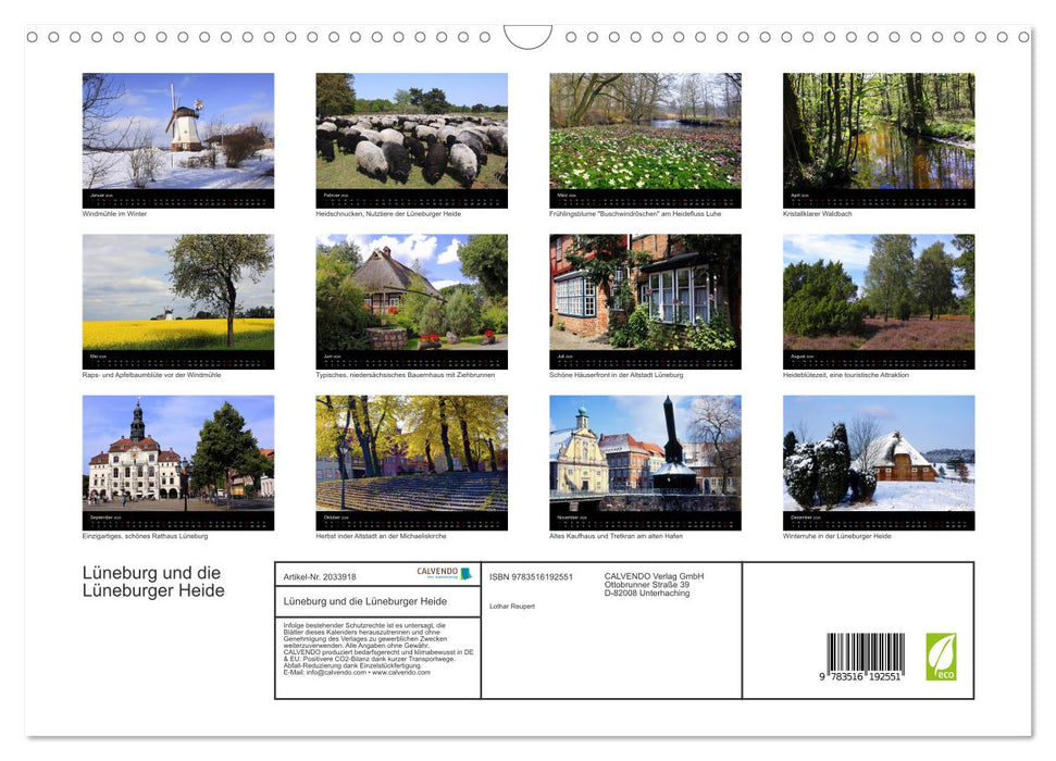 Lüneburg und die Lüneburger Heide (CALVENDO Wandkalender 2026)