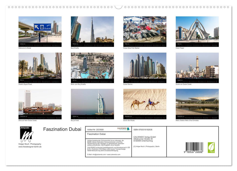 Faszination Dubai (CALVENDO Premium Wandkalender 2026)