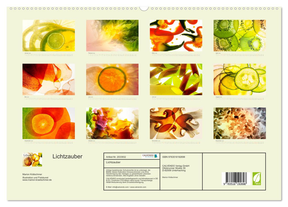 Lichtzauber (CALVENDO Premium Wandkalender 2026)