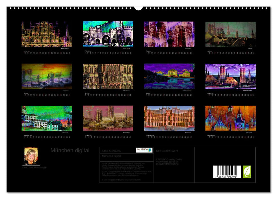 München digital (CALVENDO Premium Wandkalender 2026)
