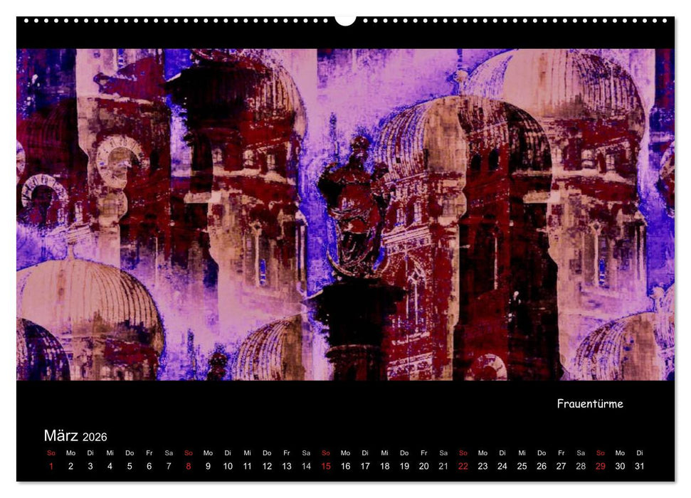München digital (CALVENDO Premium Wandkalender 2026)