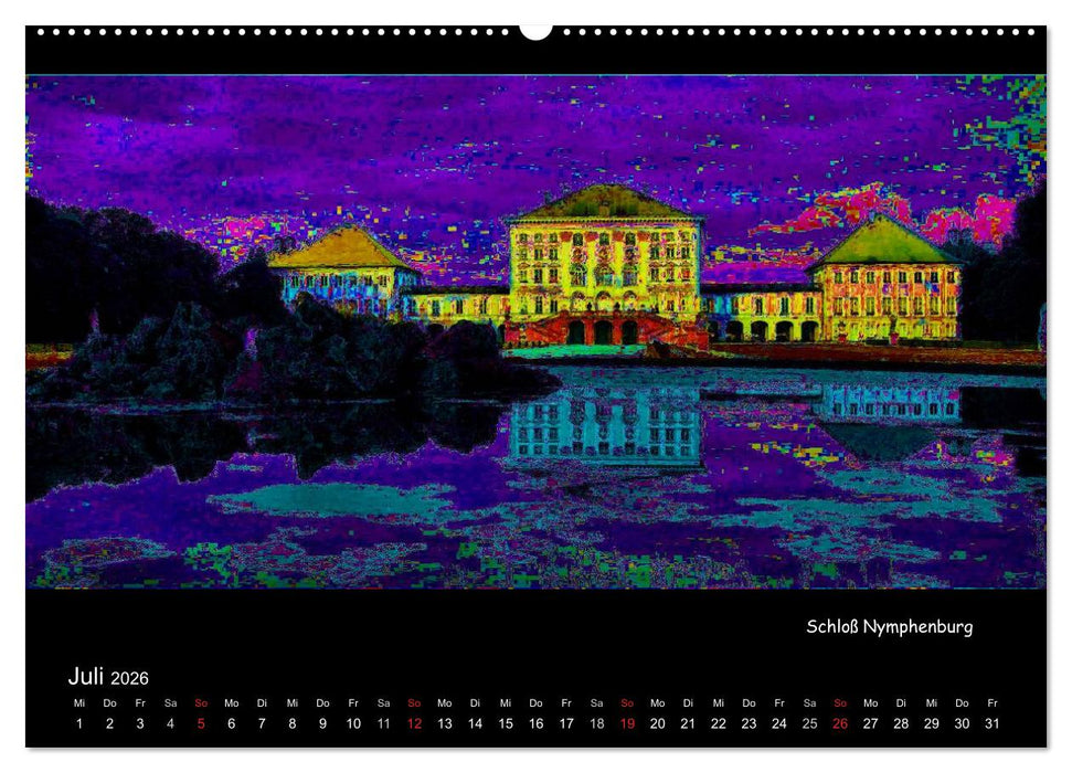 München digital (CALVENDO Premium Wandkalender 2026)