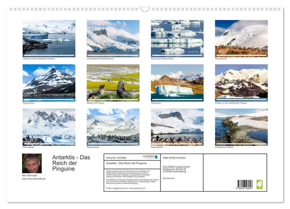 Antarktis - Das Reich der Pinguine (CALVENDO Wandkalender 2026)