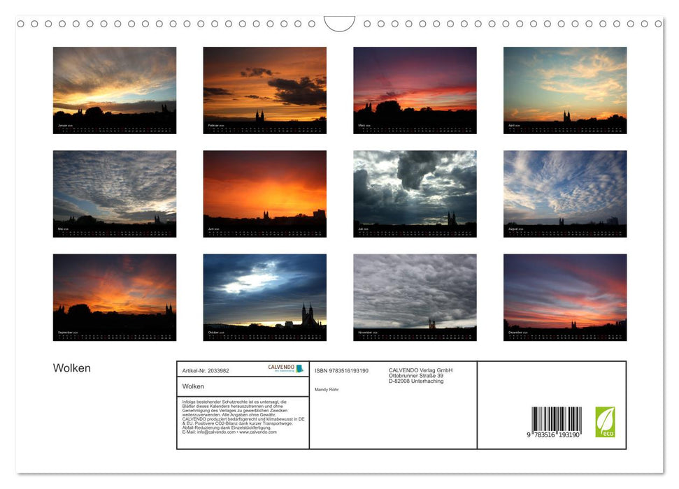 Wolken (CALVENDO Wandkalender 2026)