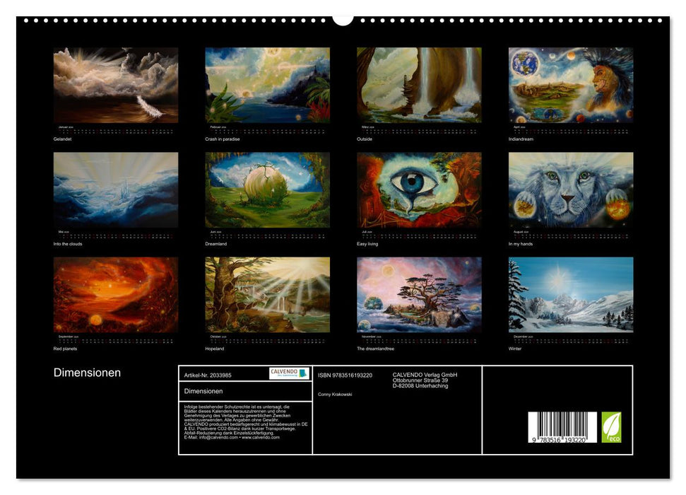 Dimensionen (CALVENDO Premium Wandkalender 2026)