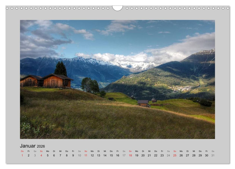 Idyllische Hütten und Hochalmen (CALVENDO Wandkalender 2026)