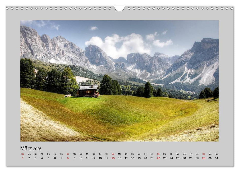Idyllische Hütten und Hochalmen (CALVENDO Wandkalender 2026)