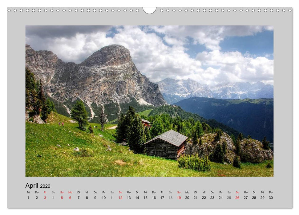 Idyllische Hütten und Hochalmen (CALVENDO Wandkalender 2026)