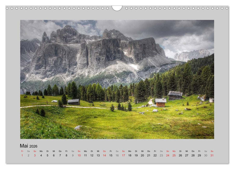 Idyllische Hütten und Hochalmen (CALVENDO Wandkalender 2026)