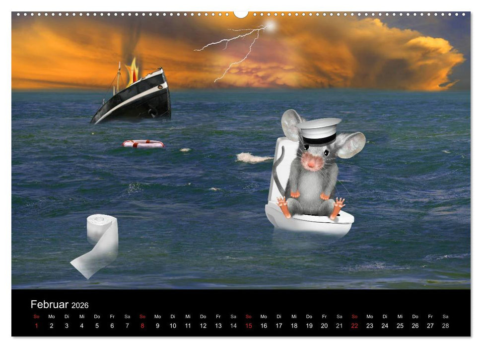 Hier ist die Maus zuhaus' (CALVENDO Premium Wandkalender 2026)
