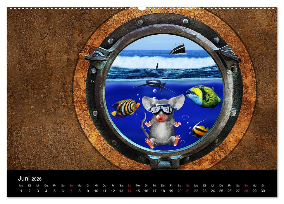 Hier ist die Maus zuhaus' (CALVENDO Premium Wandkalender 2026)