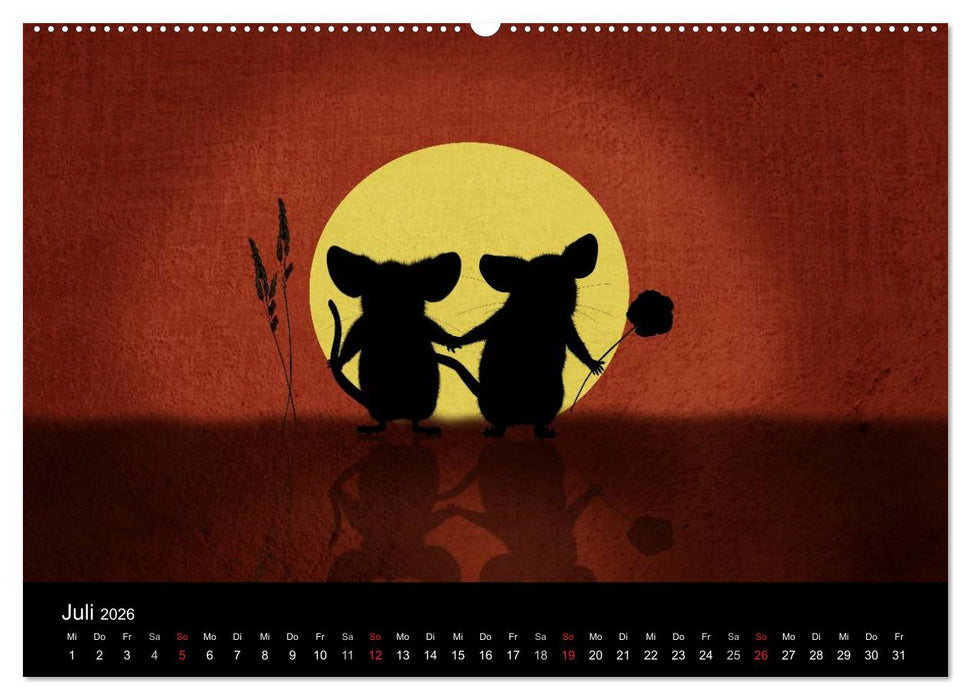 Hier ist die Maus zuhaus' (CALVENDO Premium Wandkalender 2026)
