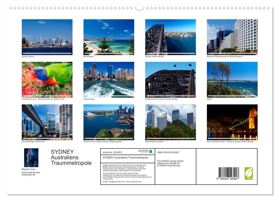 SYDNEY Australiens Traummetropole (CALVENDO Premium Wandkalender 2026)