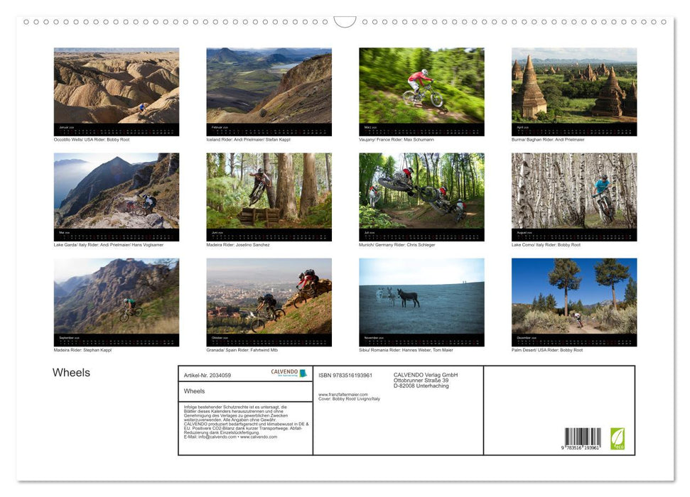 Wheels (CALVENDO Wandkalender 2026)