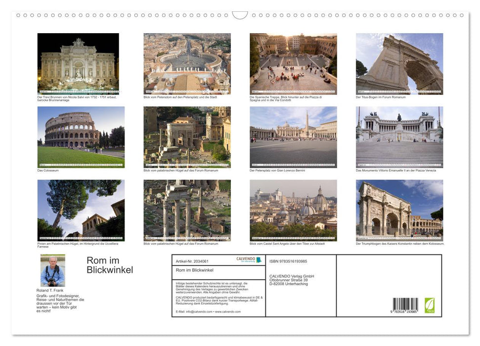 Rom im Blickwinkel (CALVENDO Wandkalender 2026)