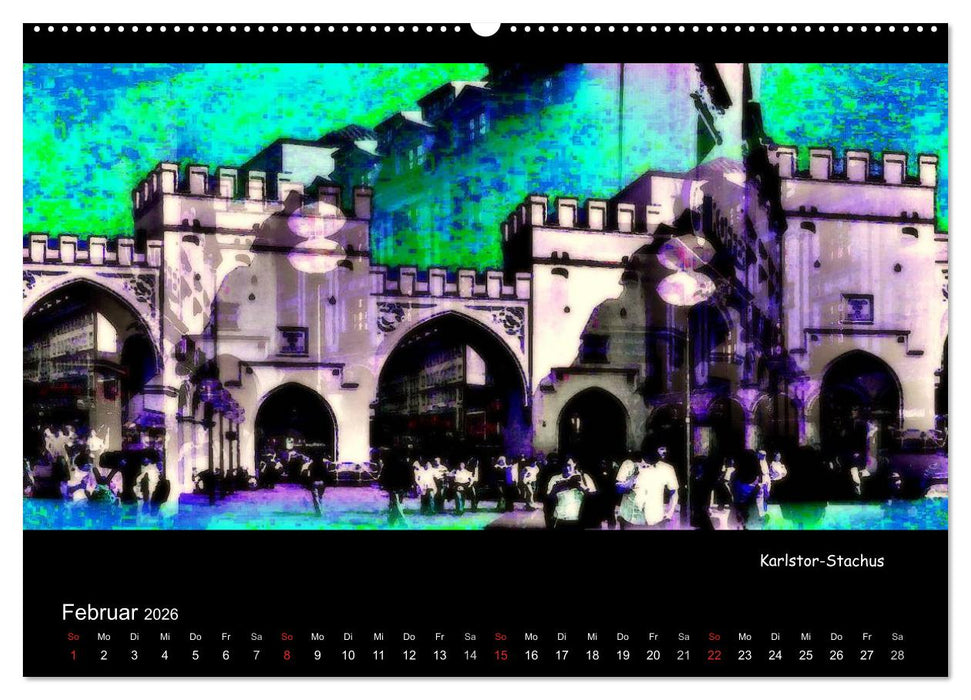 München digital (CALVENDO Wandkalender 2026)