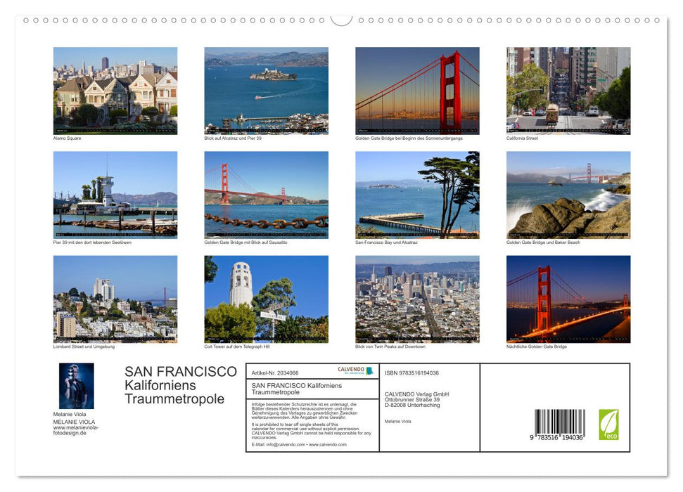 SAN FRANCISCO Kaliforniens Traummetropole (CALVENDO Premium Wandkalender 2026)
