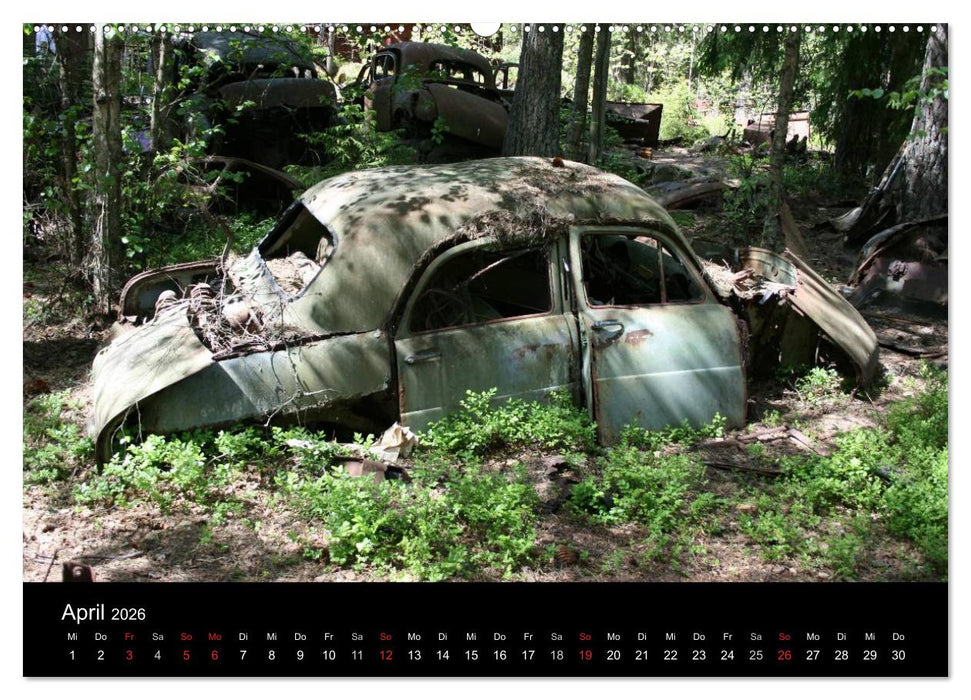Schrottautos im Kyrkö Mosse (CALVENDO Premium Wandkalender 2026)