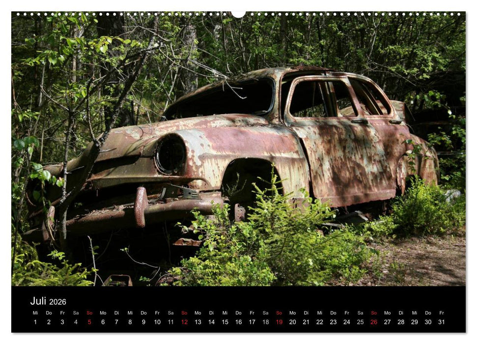 Schrottautos im Kyrkö Mosse (CALVENDO Premium Wandkalender 2026)