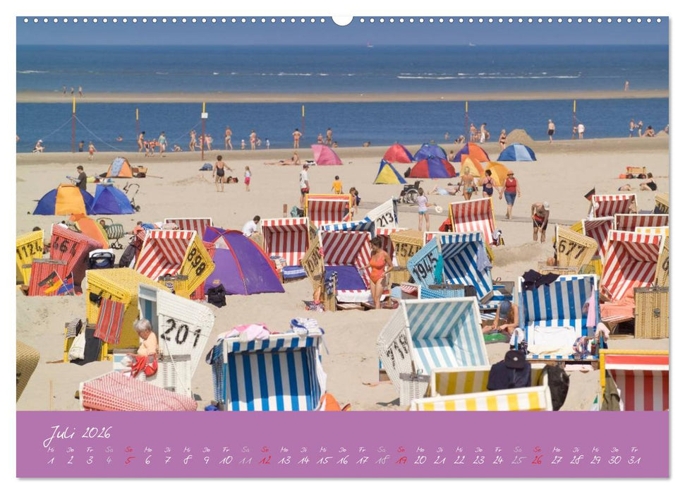 Strandkörbe – bunte Vielfalt an der Nordsee (CALVENDO Premium Wandkalender 2026)