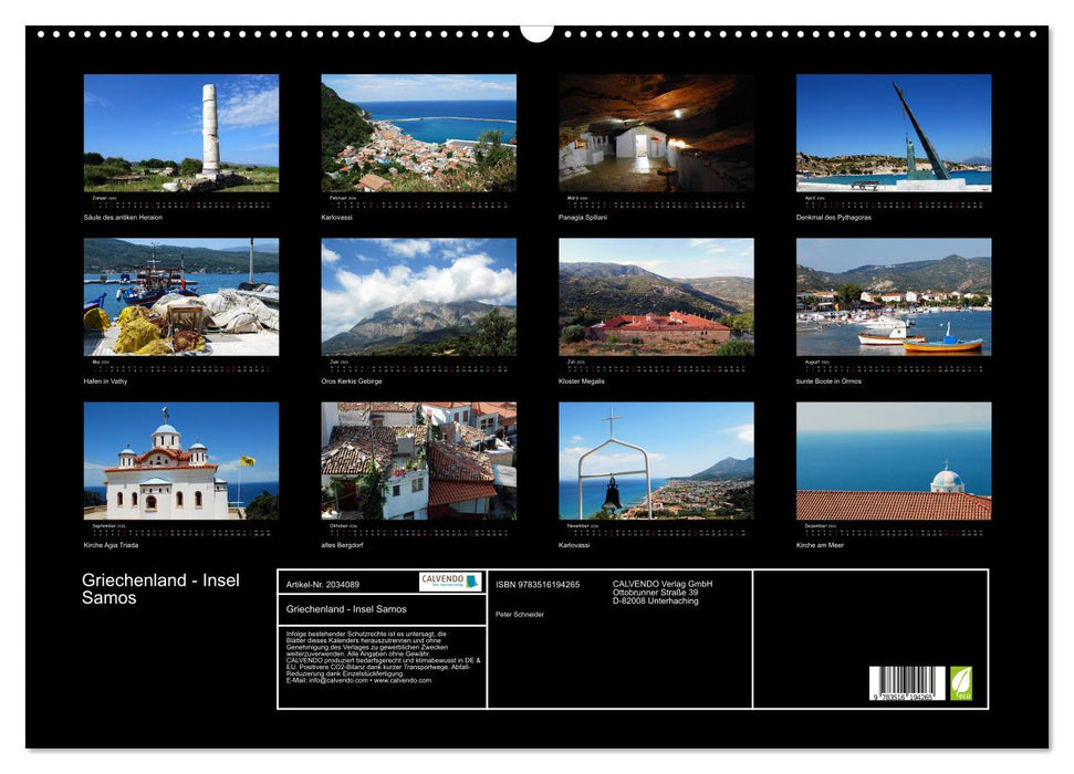 Griechenland - Insel Samos (CALVENDO Wandkalender 2026)