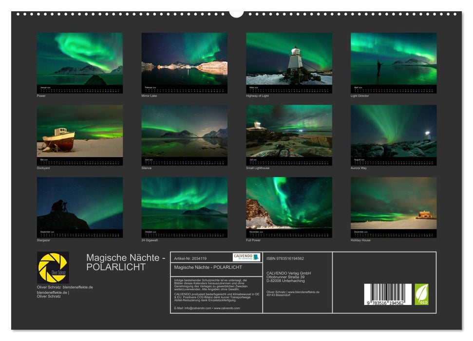Magische Nächte - POLARLICHT (CALVENDO Premium Wandkalender 2026)