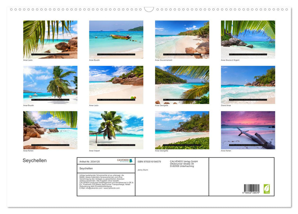 Seychellen (CALVENDO Wandkalender 2026)