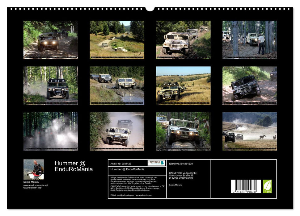 Hummer @ EnduRoMania (CALVENDO Premium Wandkalender 2026)