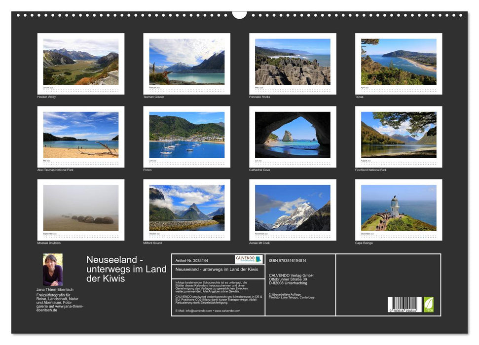 Neuseeland - unterwegs im Land der Kiwis (CALVENDO Wandkalender 2026)