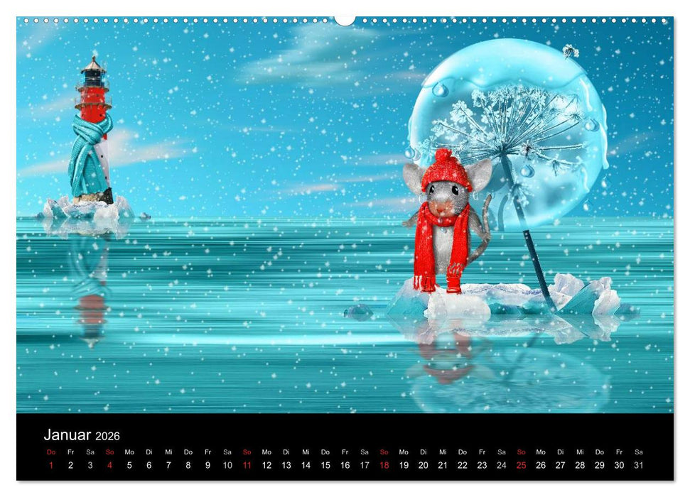Hier ist die Maus zuhaus' (CALVENDO Wandkalender 2026)