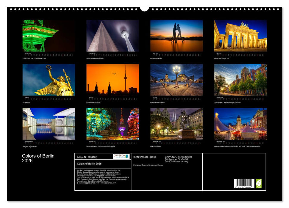 Colors of Berlin 2026 (CALVENDO Wandkalender 2026)