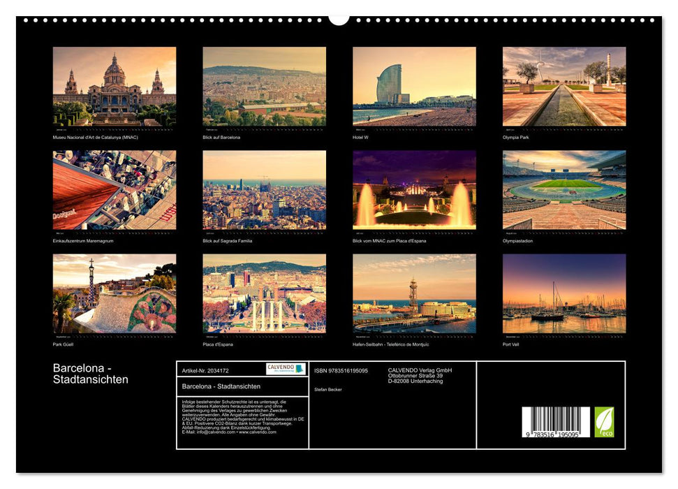 Barcelona - Stadtansichten (CALVENDO Premium Wandkalender 2026)